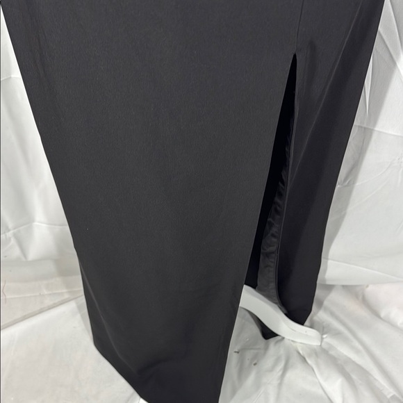Meshki Black Strapless Sheath Maxi Dress with Front Slit Size M NWT - Picture 7 of 12